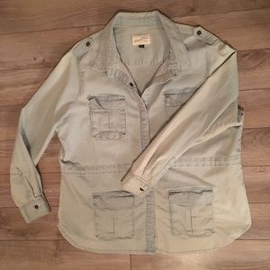 Denim blue stripe jacket